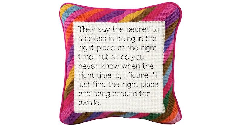 247. The Secret to Success pillow