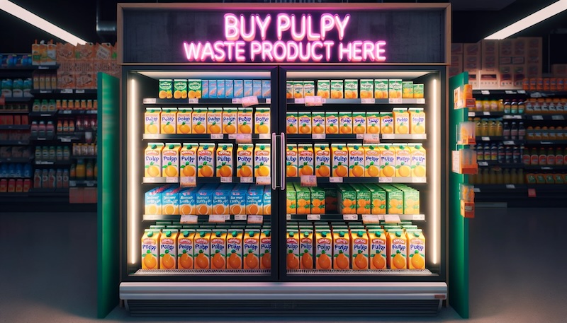 257. pulp waste leadership orange juice
